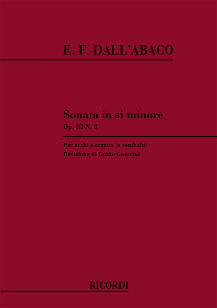 Sonata In Si Min. Op.Iii N.3